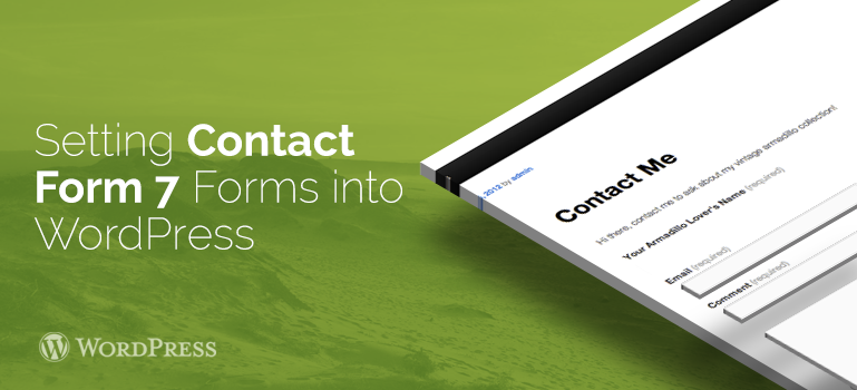 Setting Contact Form 7 Forms into WordPress