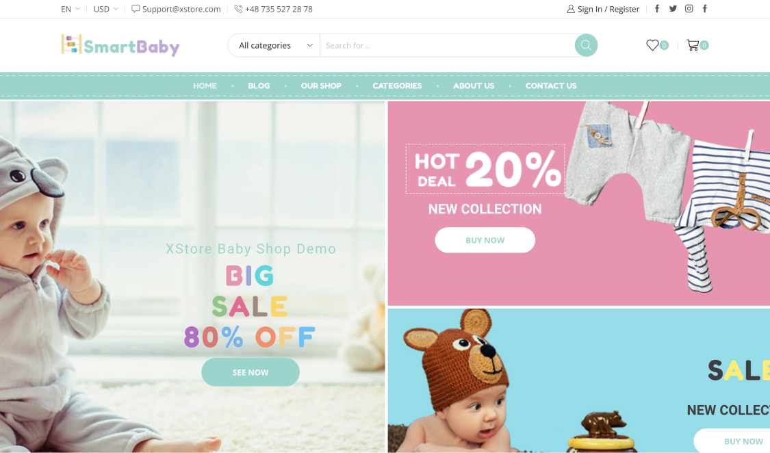 Baby Shop – WordPress WooCommerce Theme 01