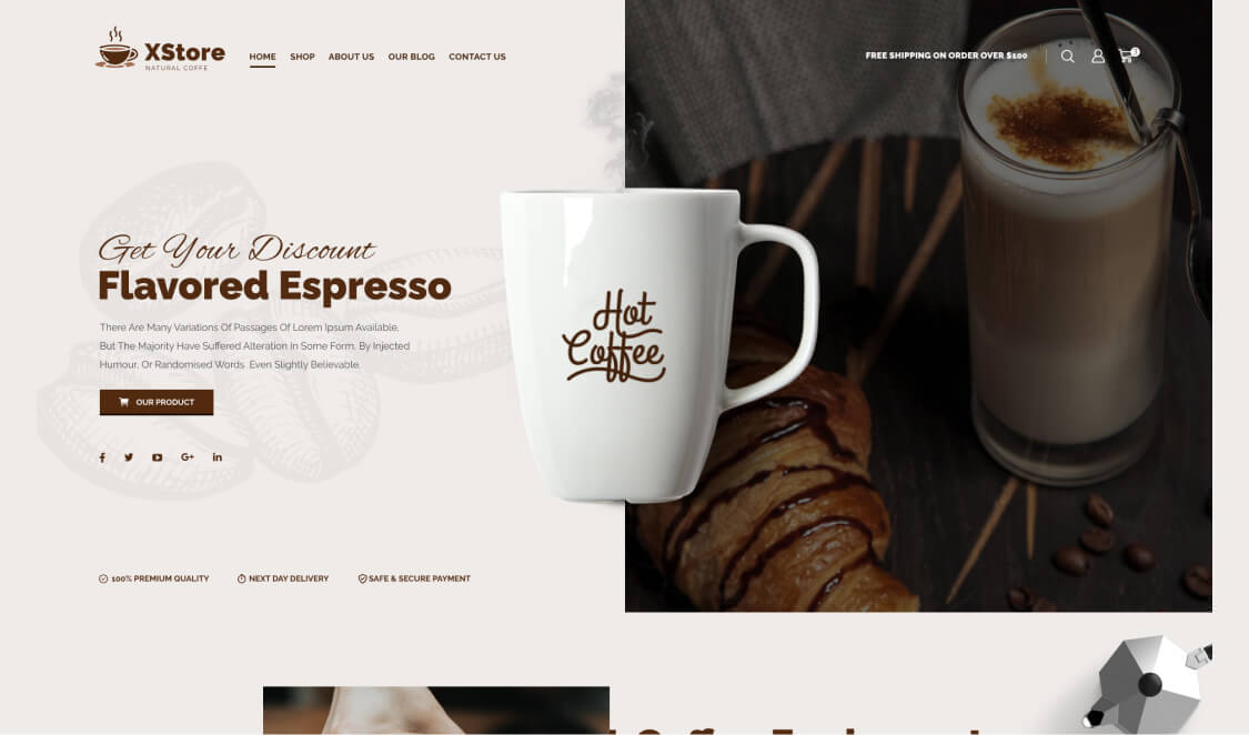 Coffee Store – WordPress WooCommerce Theme 01