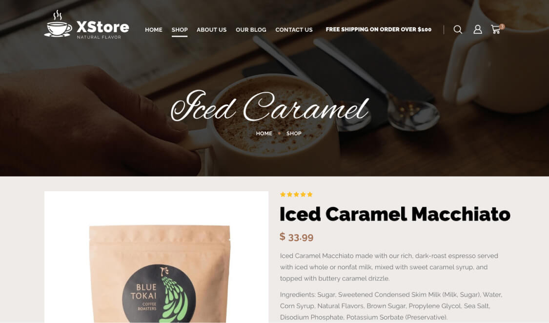 Coffee Store – WordPress WooCommerce Theme 03