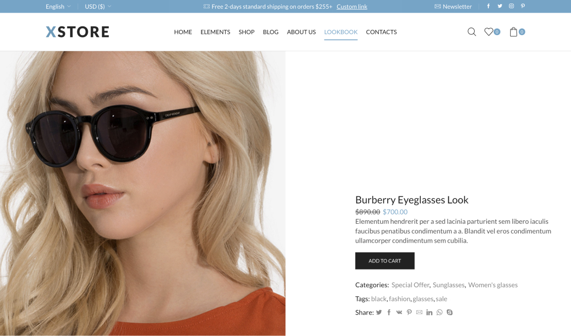 Buy Glasses Store – WordPress WooCommerce Theme