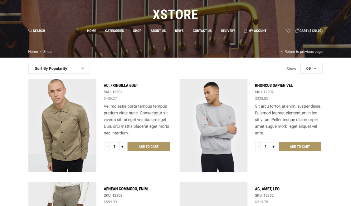 Minimal Fashion Store – WordPress WooCommerce Theme 03