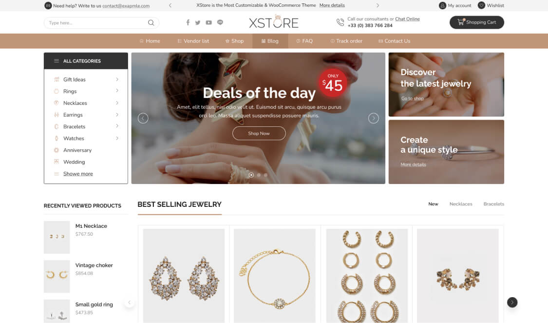Jewellery Niche Market – Multivendor WP WooCommerce Theme 01