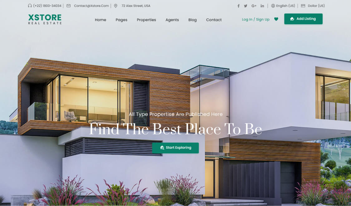 Real Estate – WordPress WooCommerce Theme 01