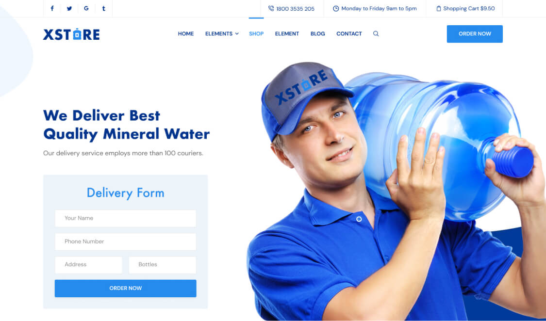 Water Delivery – WordPress WooCommerce Theme 01