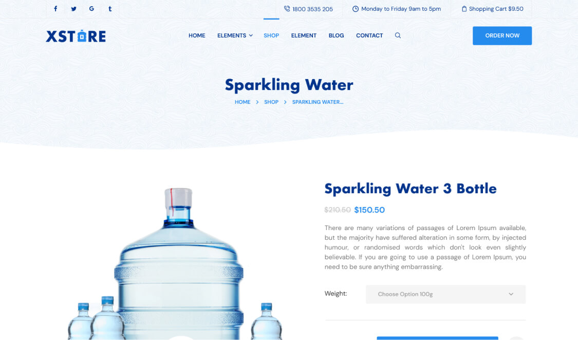Water Delivery – WordPress WooCommerce Theme 03