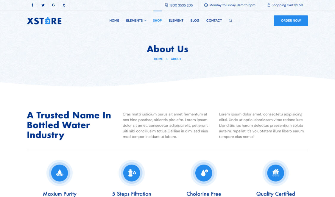 Water Delivery – WordPress WooCommerce Theme 04